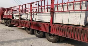 中卫 白麻荔枝面外墙干挂，工厂装车日常