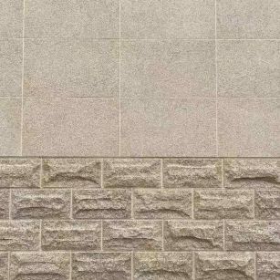 中卫 黄金麻自然面蘑菇石配荔枝面干挂