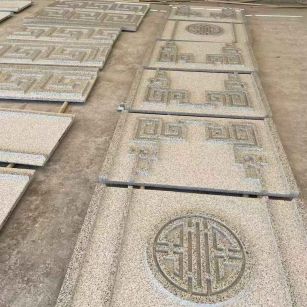 中卫 白麻花岗岩外墙立面雕刻板