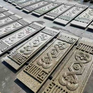 中卫 黄金麻花岗岩外墙雕刻板