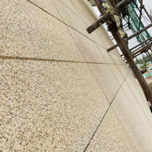 中卫 黄金麻花岗岩荔枝面外墙干挂石材效果示例