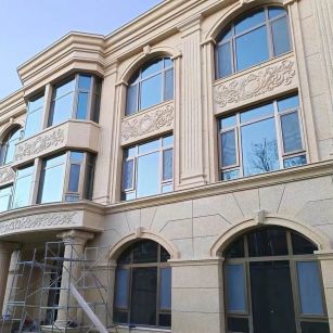 中卫 黄金麻花岗岩别墅外墙干挂