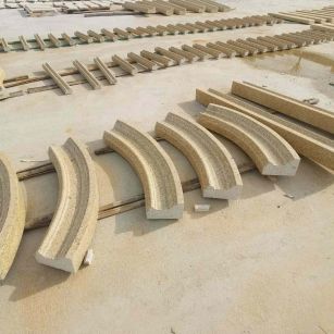 中卫 黄金麻花岗岩别墅线条