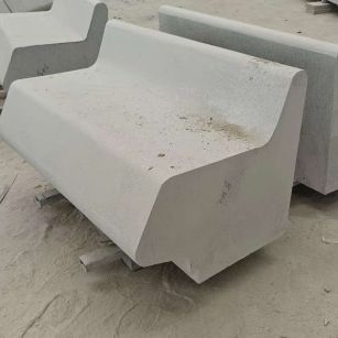 中卫 芝麻白花岗岩异形坐凳，石凳