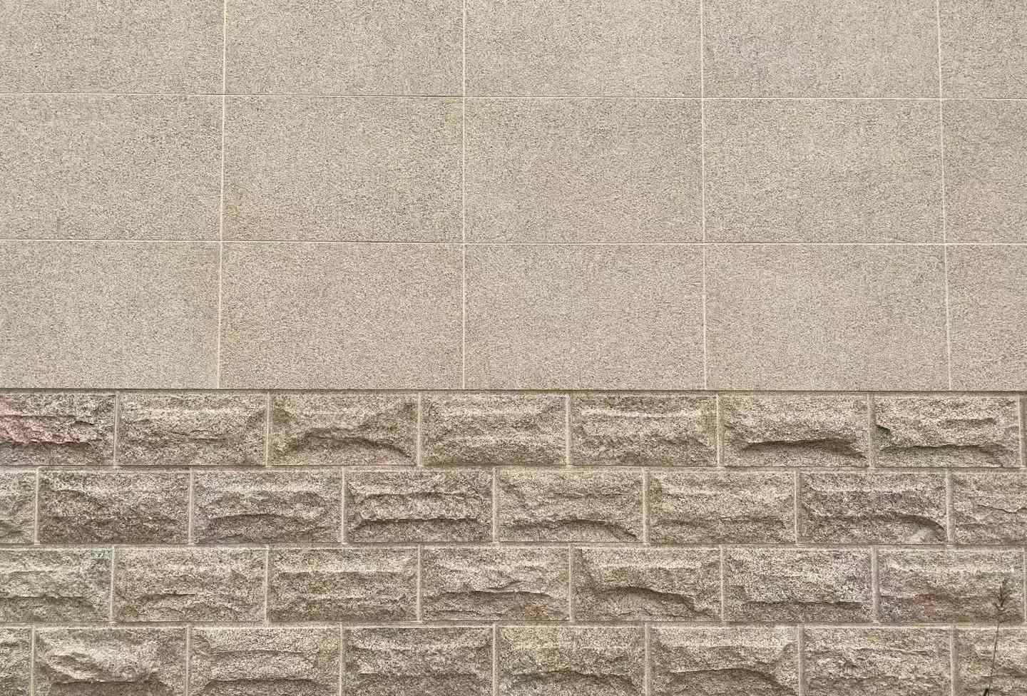 中卫 黄金麻自然面蘑菇石配荔枝面干挂