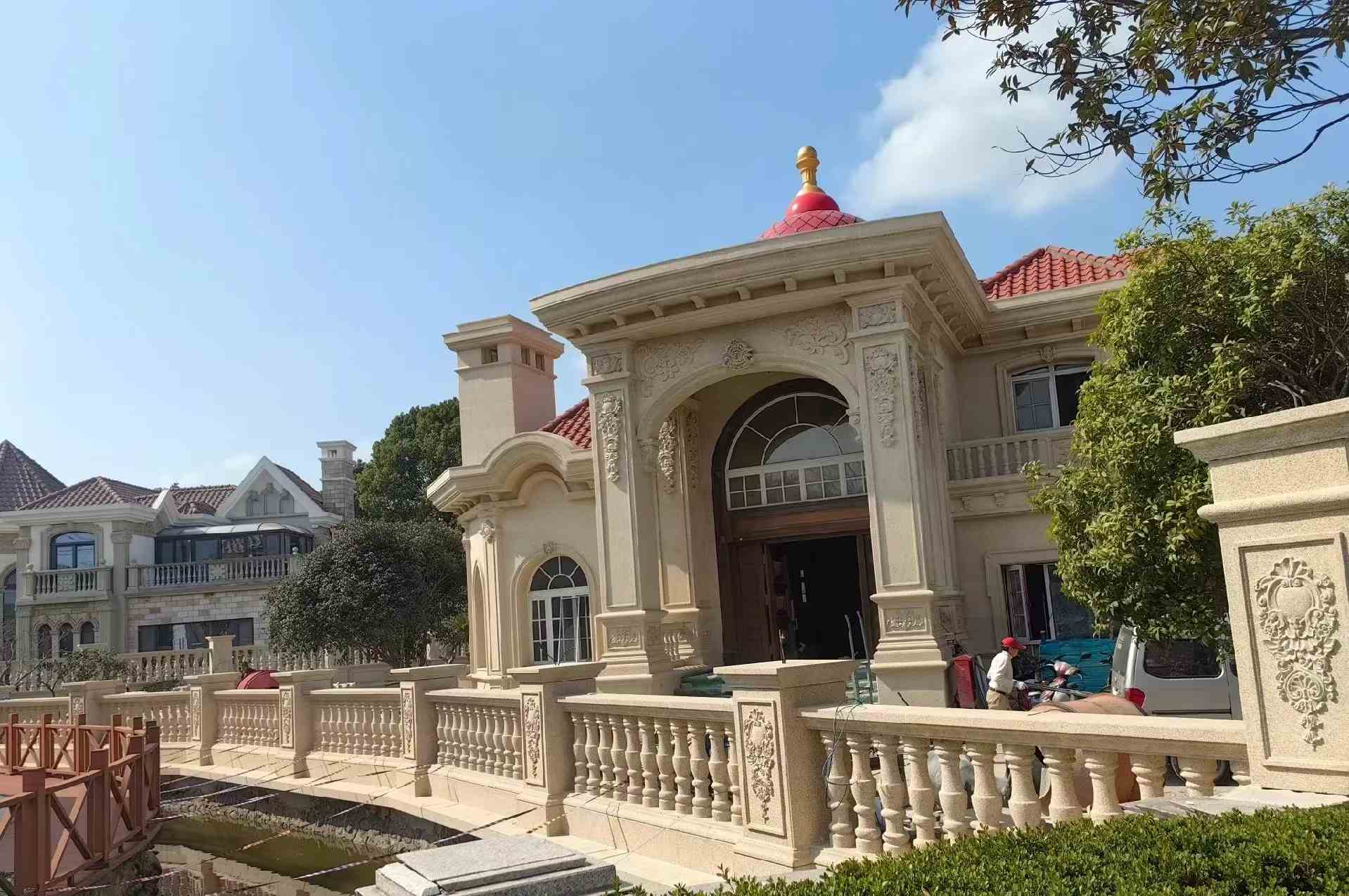 中卫 黄金麻花岗岩欧式别墅