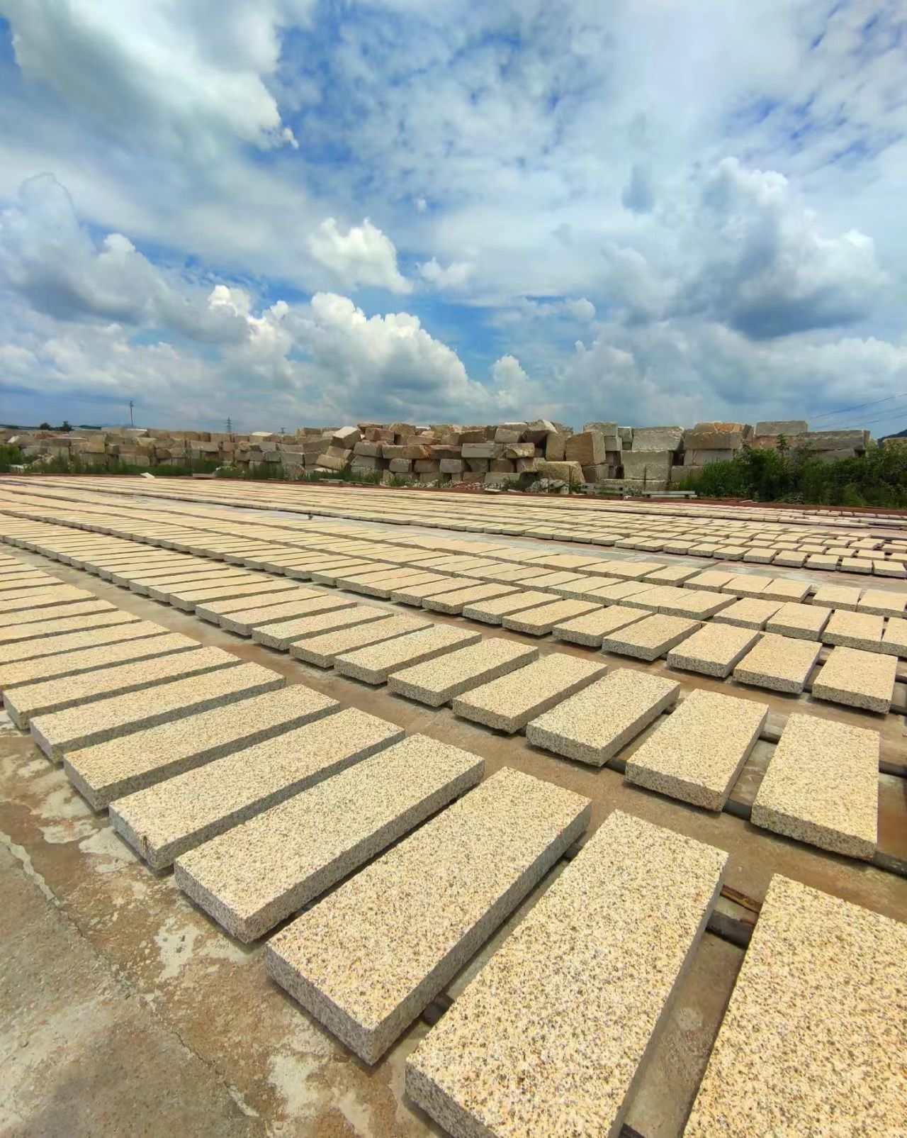 中卫 黄金麻花岗岩荔枝面地铺石防护中