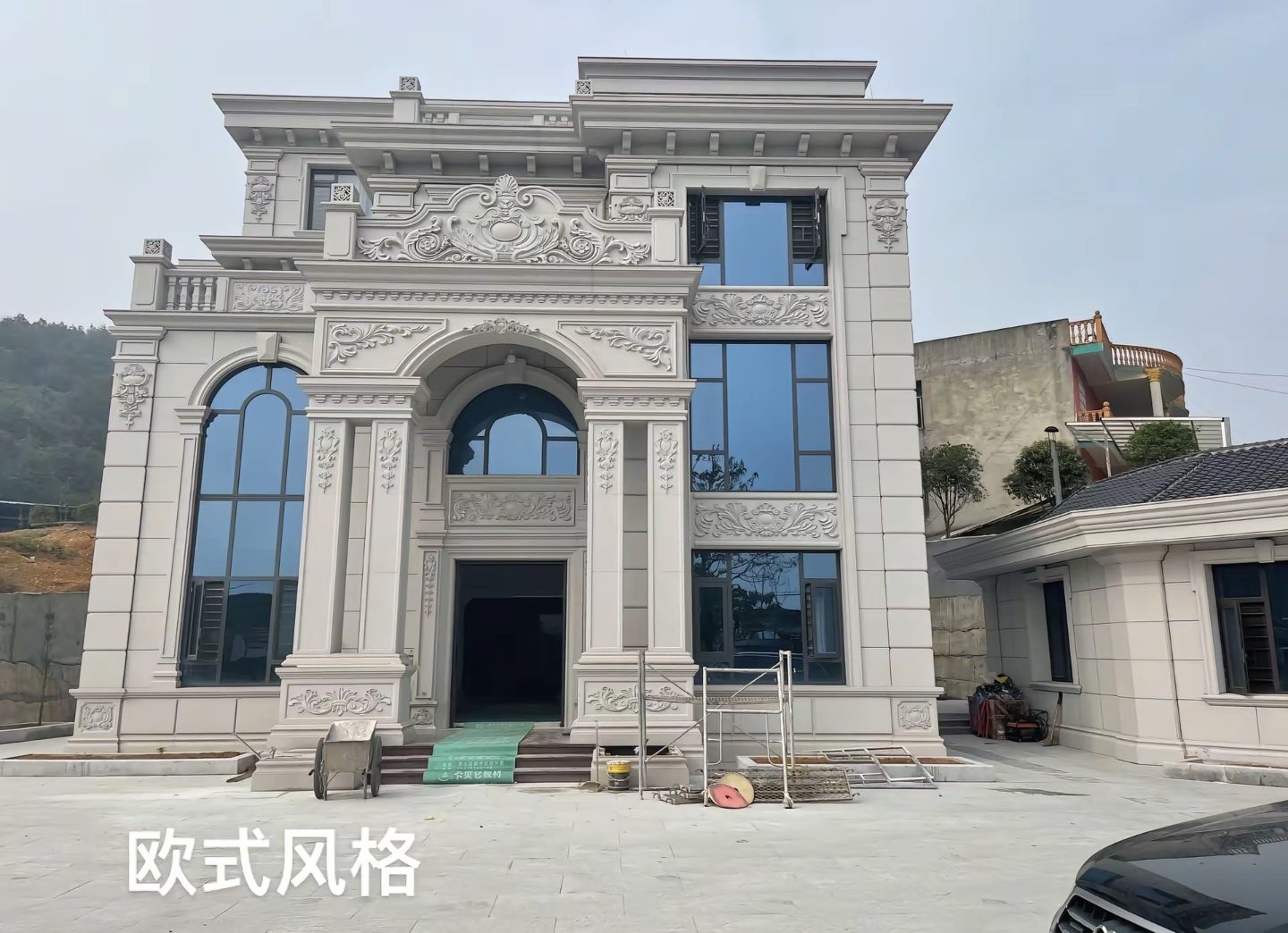 中卫 白麻花岗岩别墅外墙干挂