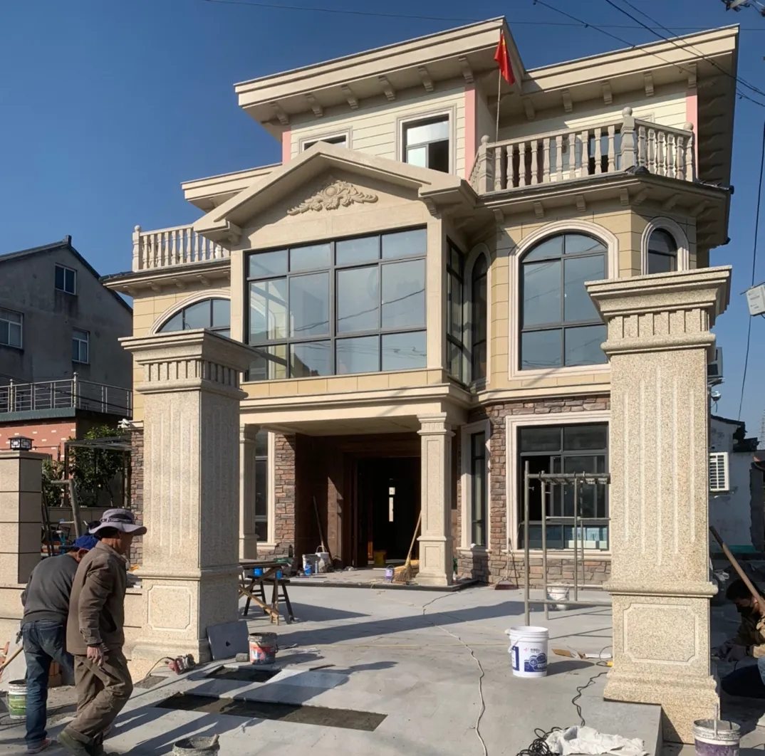 中卫 黄金麻花岗岩荔枝面别墅外墙干挂私家专属