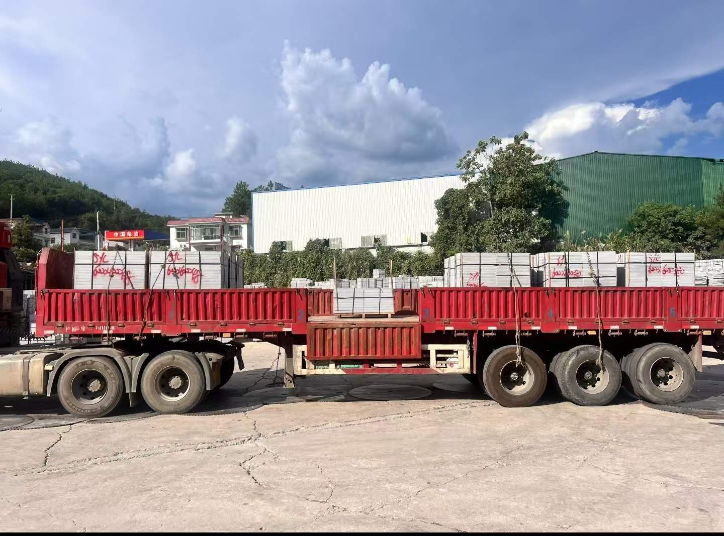 中卫 芝麻灰花岗岩地铺石出货日常