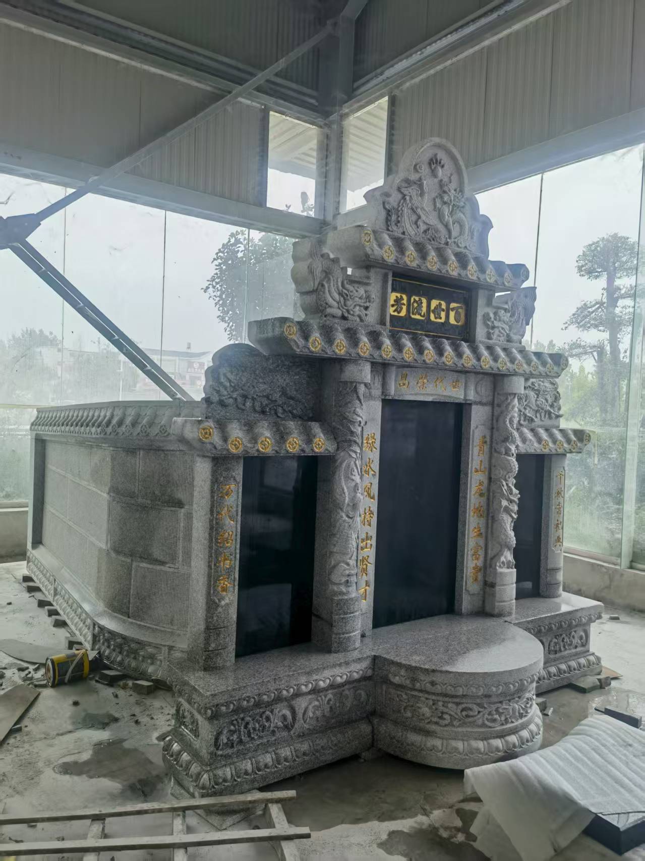 中卫 芝麻白墓碑效果展示图