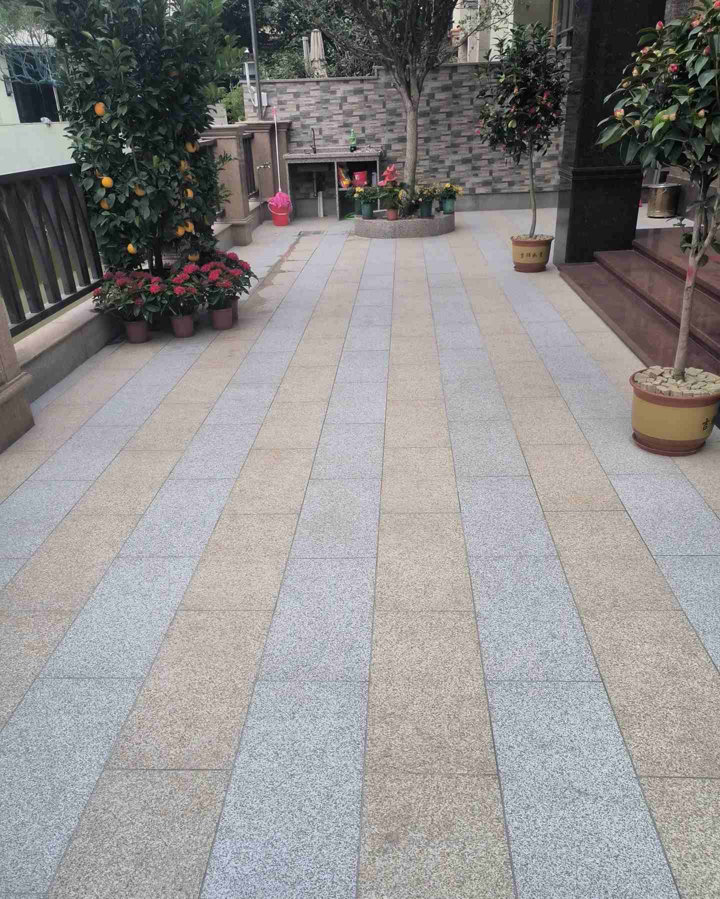 中卫 黄金麻白麻荔枝面庭院铺装展示